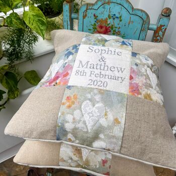 Natural Linen Commemorative Cushion, 2 of 8