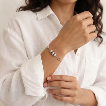 Baguette Diamond Bracelet Silver, 7 of 7