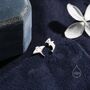 Sterling Silver Mismatched Kawaii Hammerhead Shark And Manta Ray Screwback Earrings, thumbnail 5 of 12