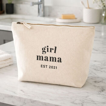 Personalised Makeup Travel Bag Gift For New Mum Girl Mama Boy Mama, 10 of 12