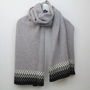 Knitted Chevron Lambswool Wrap, thumbnail 5 of 5