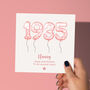 Blush Balloon 90th Birthday Card, thumbnail 1 of 6