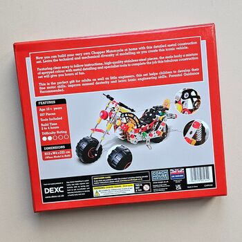 Chopper Motorcycle Metal Construction Set, 4 of 4