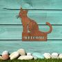 Metal Cat Welcome Sign Decor Metal Cat House Plaque, thumbnail 1 of 10
