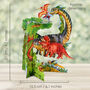 Dinosaur Swinging Pendulum Greeting Card Blank, thumbnail 5 of 5