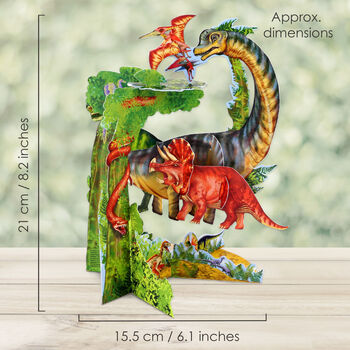 Dinosaur Swinging Pendulum Greeting Card Blank, 5 of 5