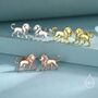 Sterling Silver Lion Stud Earrings, thumbnail 6 of 12