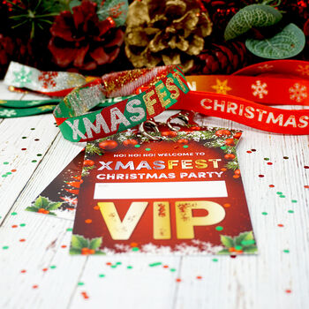 Xmas Fest Christmas Party Vip Lanyards Accessories, 6 of 12