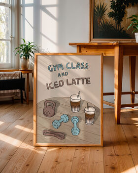 Gym Class And Iced Latte Print, 4 of 9