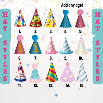 Photo Birthday Bunting Banner With Party Hats, 4 of 4