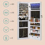 Full Screen Frameless Mirrored Jewelry Cabinet Armoire, thumbnail 3 of 6