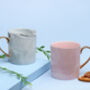 Marble Effect Coffee Mugs In Pink Or Grey Finish, thumbnail 1 of 5