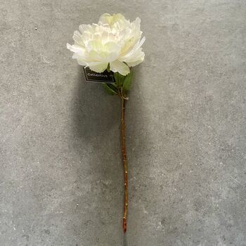 Artificial White Peony Stem, 2 of 7
