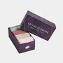 Women's Four Pair 'Briar Rose Pinks And Greens' Sock Gift Box, thumbnail 1 of 6