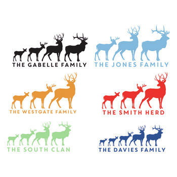 Personalised Stag Family Wall Sticker Gift For Family, 2 of 3