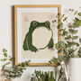 Japanese Woodcut Grumpy Frog Prints, thumbnail 2 of 5