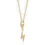 18ct Gold Lightning Bolt Necklace, thumbnail 2 of 6