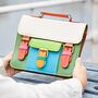 Shruti Small Multicoloured Recycled Leather Satchel, thumbnail 10 of 12
