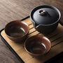 Palm Size Teapot With Two Teacups Set Ring Series, thumbnail 1 of 8