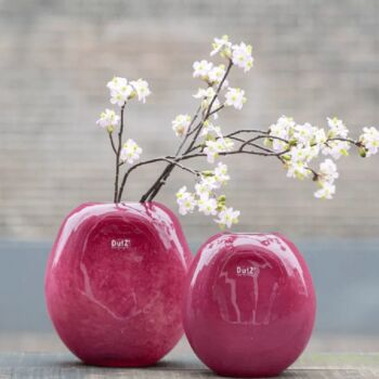 Vase Decor Ovali Red Bubbles, 3 of 6