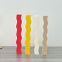 Geometric Wavy Pillar Candles Curvy Dinner Table Candle, thumbnail 9 of 9