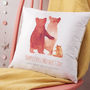 Personalised First Mother's Day Bear Family Cushion, thumbnail 2 of 6