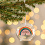 Personalised Rainbow Glass Dome Bauble, thumbnail 5 of 7