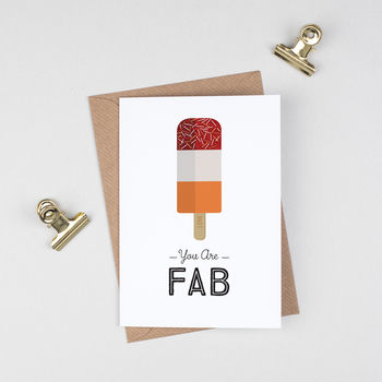 Retro Lolly Valentine's Card 'You Are Fab' Card, 3 of 5