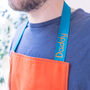 Personalised Colour Block Daddy And Me Apron Set, thumbnail 10 of 12