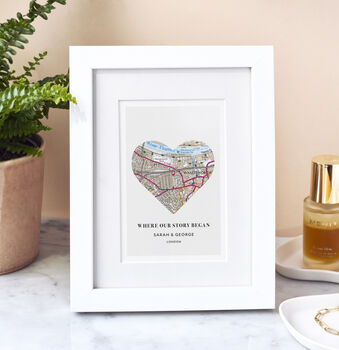 Where Our Story Began Personalised Map Print, 6 of 11