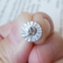 Raw Diamond Daisy Necklace In Sterling Silver, thumbnail 1 of 4