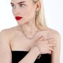 925 Sterling Silver Art Deco Halo Bracelet, thumbnail 4 of 5