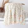 Wildflowers Floral Bamboo Muslin Swaddle Blanket, thumbnail 3 of 3