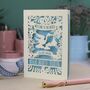 Personalised Floral New Baby Papercut Card, thumbnail 5 of 9