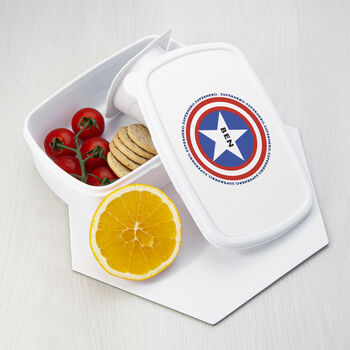 Personalised Children's Superhero Lunch Box, 2 of 4