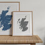 Scotland Map Print With Scottish Words, thumbnail 2 of 3