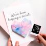 Pregnancy Reveal Card Personalised – We're Having A Baby Announcement – Handmade Origami Heart Card – Keepsake For Grandparents Or Partner, thumbnail 1 of 4
