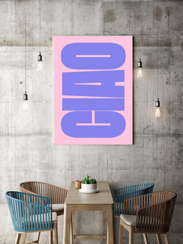Ciao Typography Art Print, 4 of 4