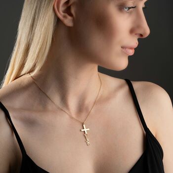 Personalised Cross Necklace For Women, 2 of 10