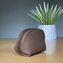 Leather Coin Purse In Brown, thumbnail 2 of 2