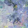 Large Abstract Painting Canvas Lilac Green, thumbnail 2 of 4