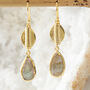 Amethyst Gold Plated Silver Coffee Bean Drop Earrings, thumbnail 10 of 10