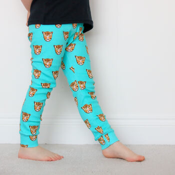 Blue Leopard Children And Baby Leggings, 2 of 4