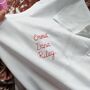 Hand Embroidered T Shirt With Children's Names, thumbnail 3 of 7