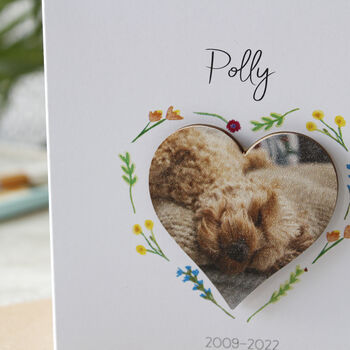 Sympathy Pet Loss Photo Magnet And Card, 3 of 5