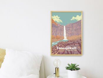 Vatnajokull National Park Iceland Travel Poster Print, 3 of 8