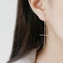 Sterling Silver Cross Threader Earrings, thumbnail 2 of 6