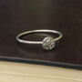 Sterling Silver Tiny Full Moon Stacking Ring, thumbnail 2 of 6