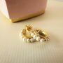 Freshwater Pearl And Gold Plated Hoop Earrings, thumbnail 5 of 5