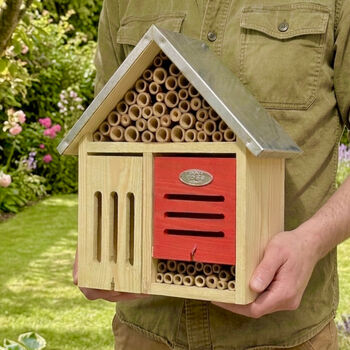 Large Wooden Insect Hotel, Bee Hotel And Bug House, 9 of 12